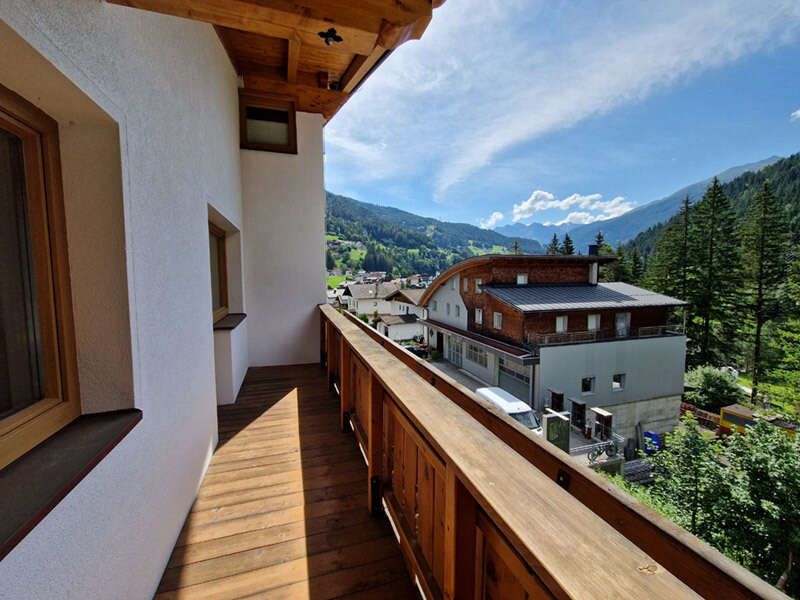 Balcony with a view of Flirsch at Apart St. Hubertus